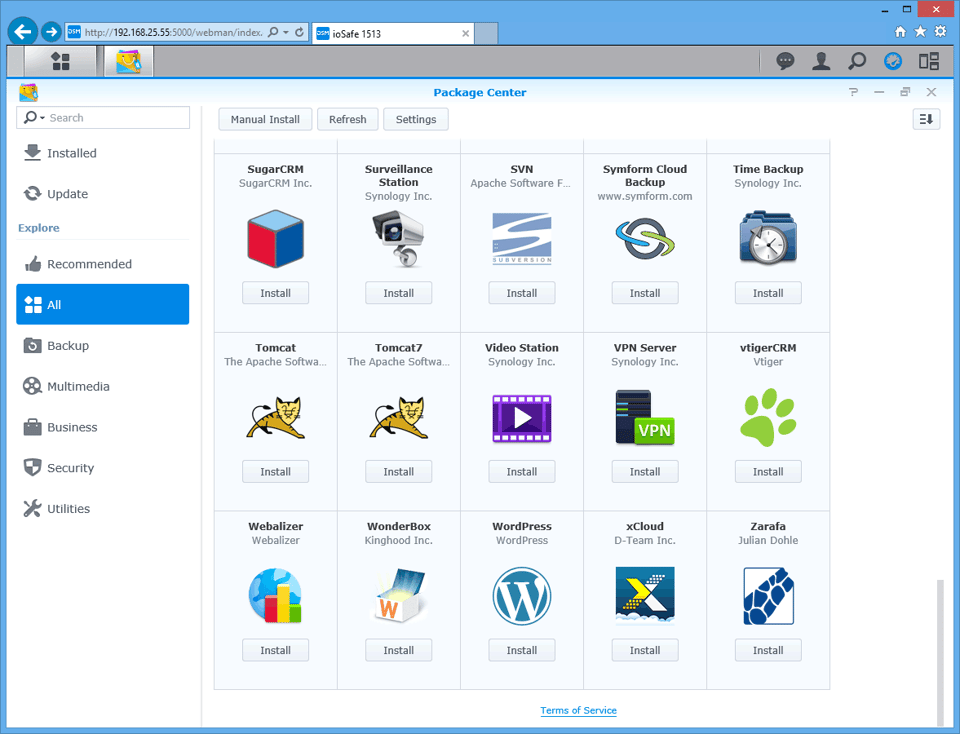 ioSafe 1513 Package Center Details