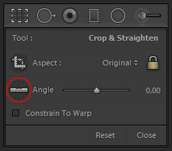 Lightroom Crop and Straighten