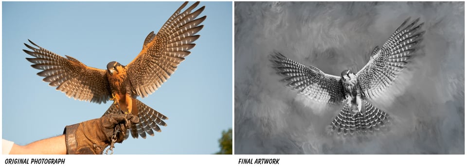 Original Photo and Finished Artwork Original Photo and Finished Artwork