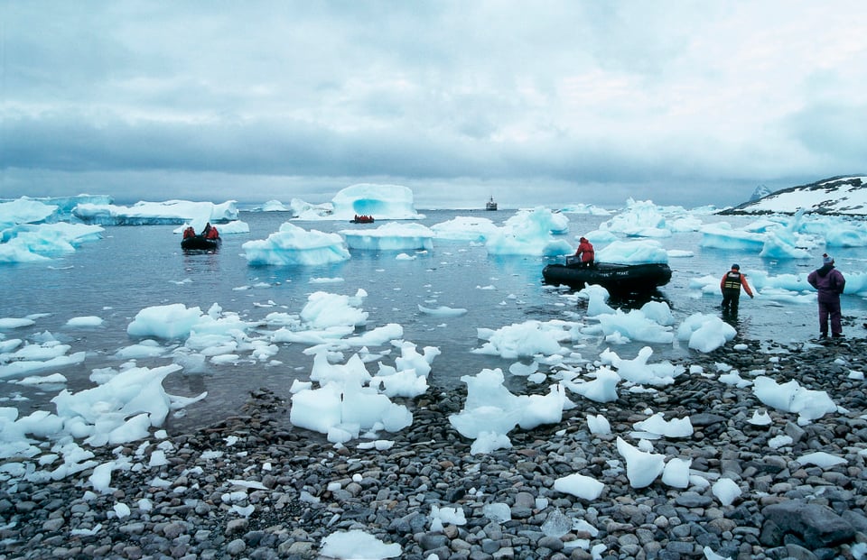 The famous “wet landings” in Antarctica