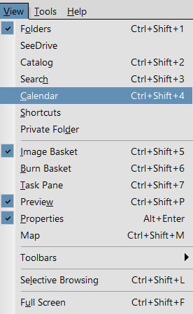 ACDSee Tools and Panels