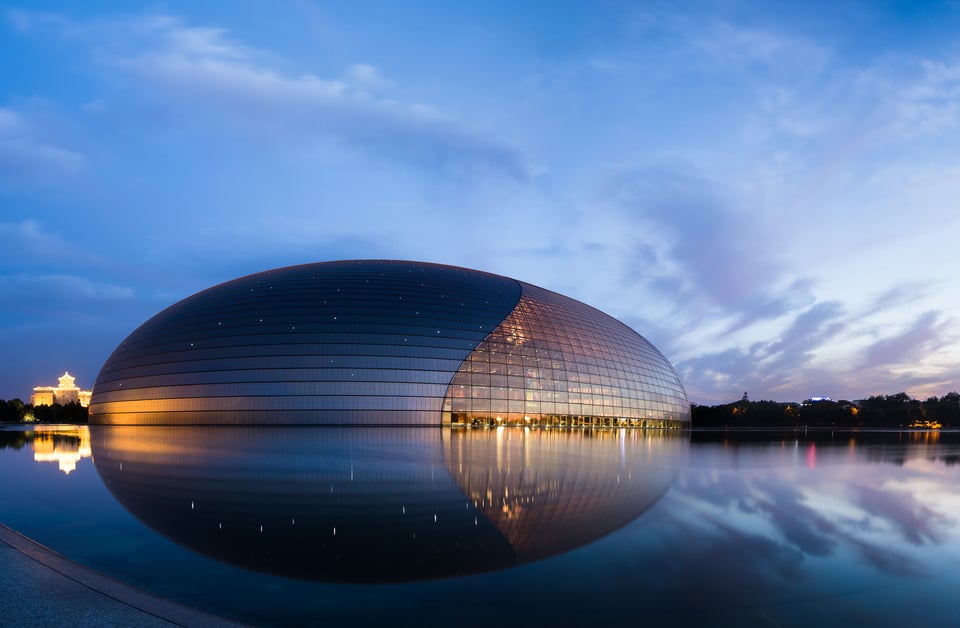 4-Beijing Opera House Sunset