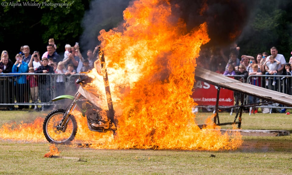 Biker On Fire