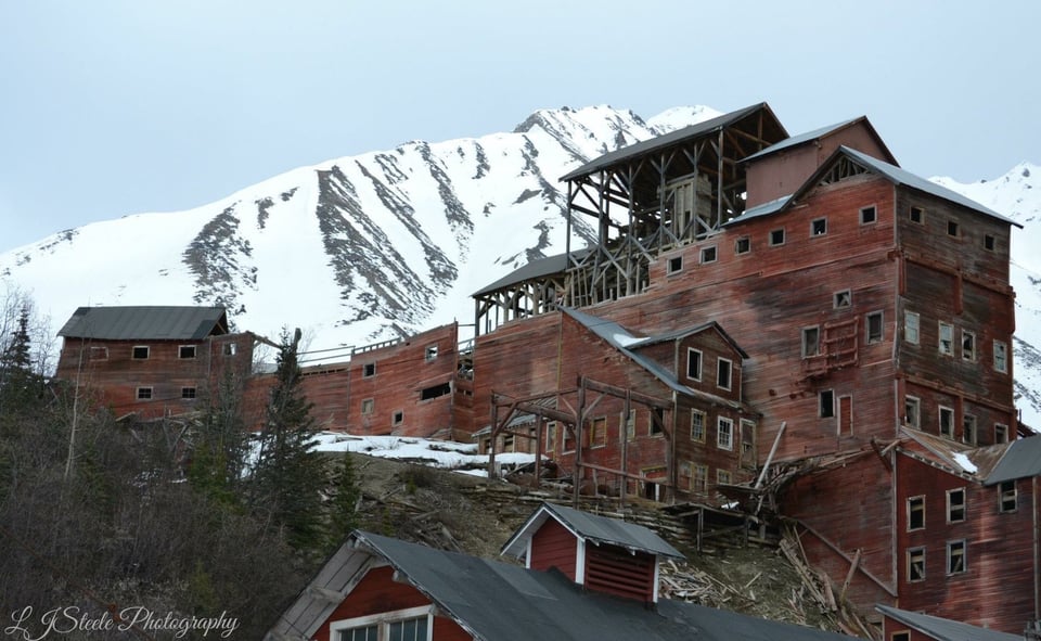 14 story concentration mill, with the mines being 5 miles up in the hills