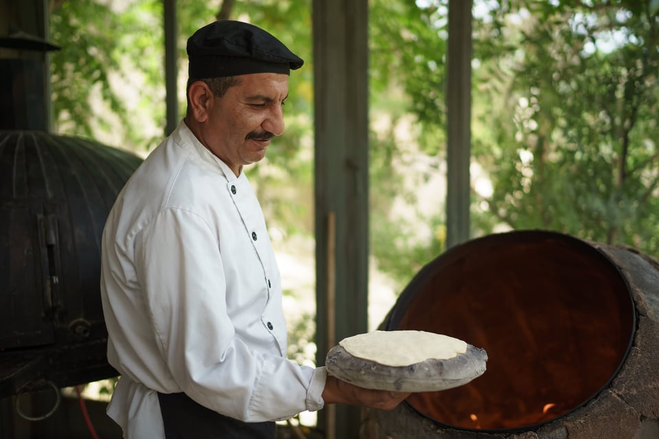 Jordanian Bread in Making