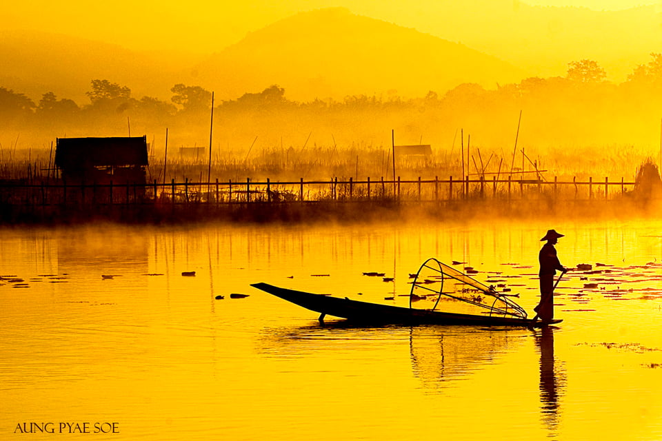 7. Aung-Pyae-Soe - Inle Lake Yellow Dawn Myanmar