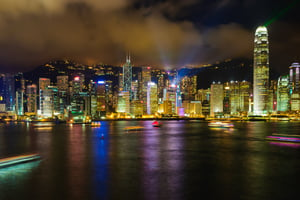 Hong Kong skyline at night