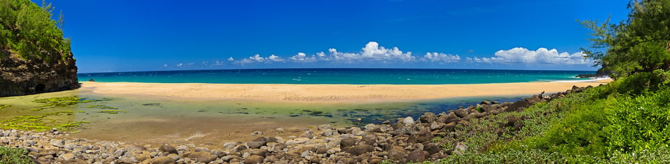 Isolated Hanakapiai Beach