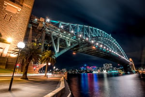 Sydney Harbour Bridge at night