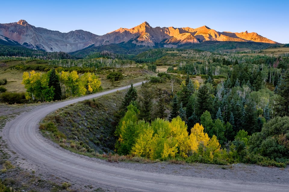 San Juan Mountains at Sunrise, captured with Fuji XF 16mm f/1.4 R WR