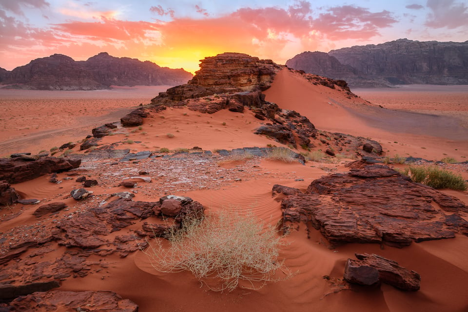 Wadi Rum Desert at Sunset