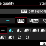 Canon RAW Format Menu