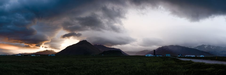 Sunset with a Storm