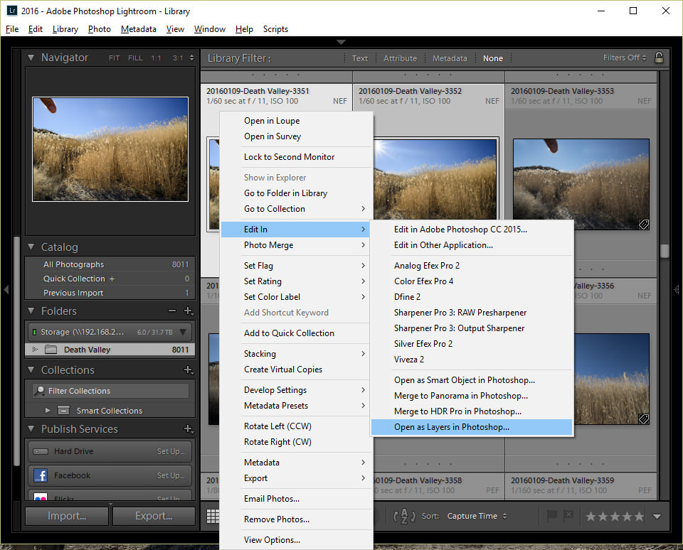 Lightroom Open as Layers in Photoshop