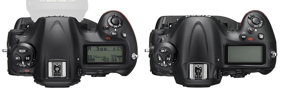 Nikon D5 Top vs D4s Top