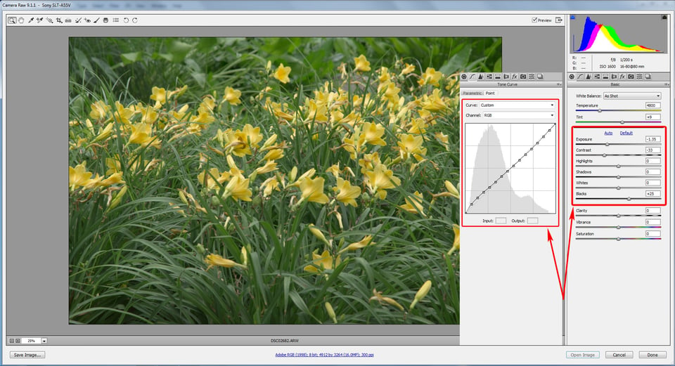 Figure 12. Zeroed-out settings for PV2012 