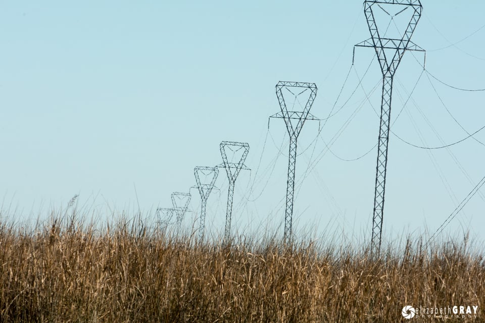 Non-vertical power poles