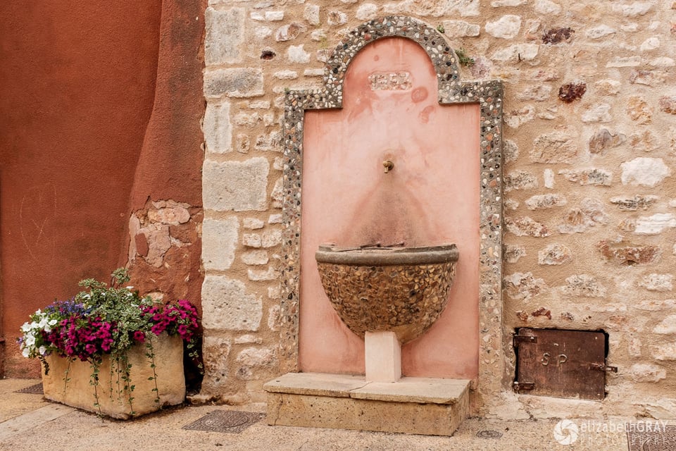 Fountain and Flowers