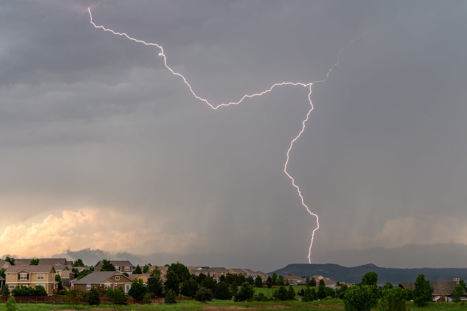 Lightning strike captured with a lightning trigger