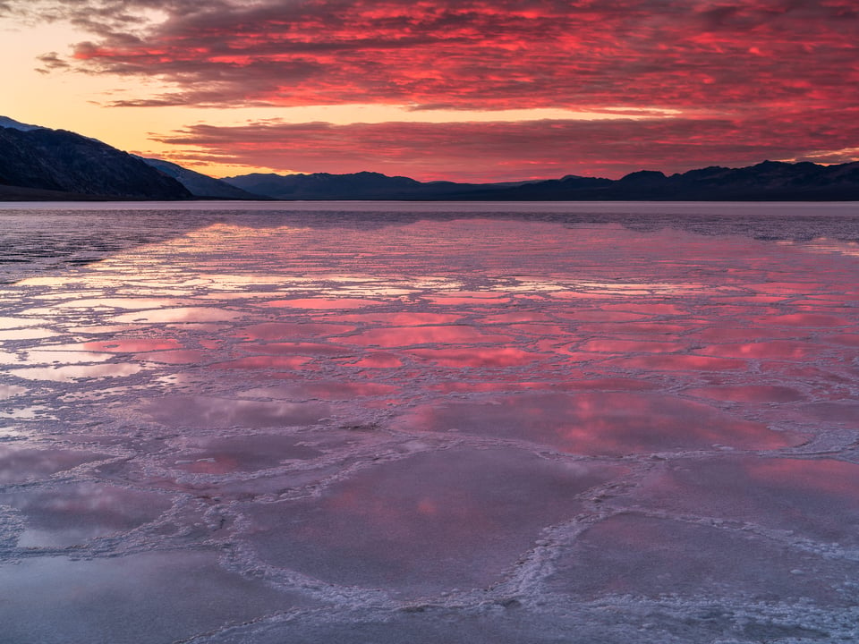 Badwater Sunrise Reflection