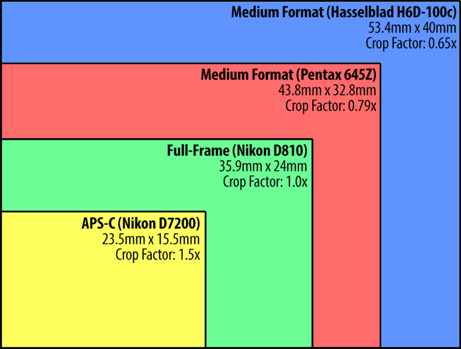 Camera Sensor Size Comparison