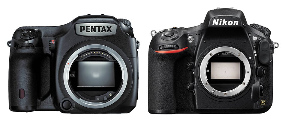Pentax 645Z vs Nikon D810 Front