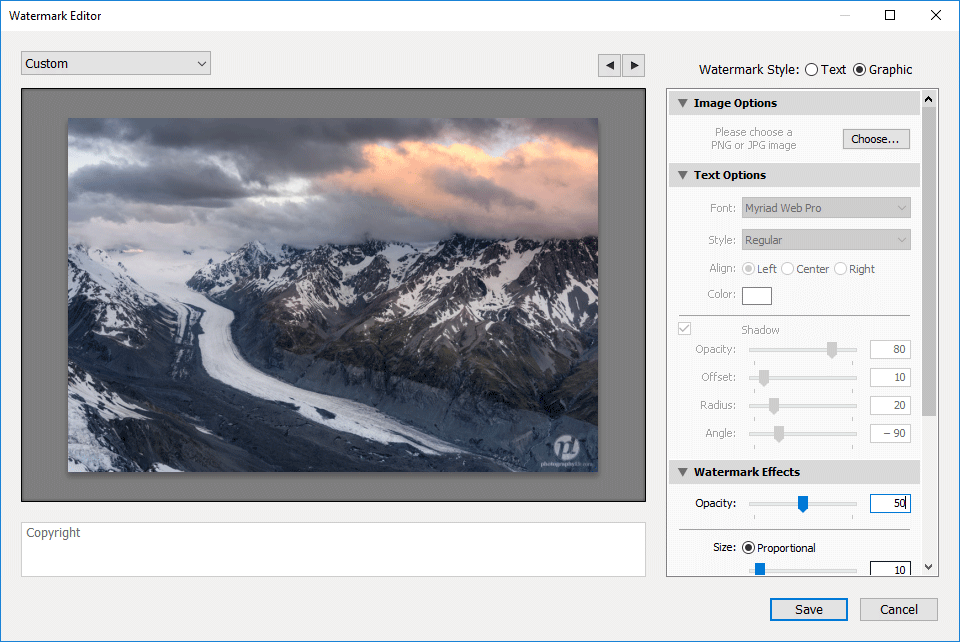 Lightroom Watermark Editor Graphic