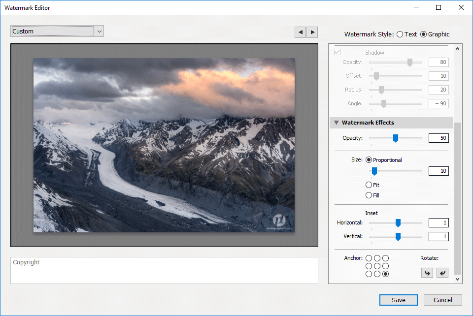 Lightroom Watermark Editor Watermark Effects Graphic