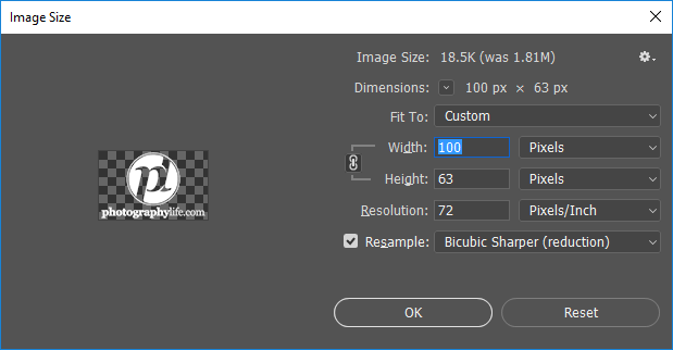 Photoshop Image Size