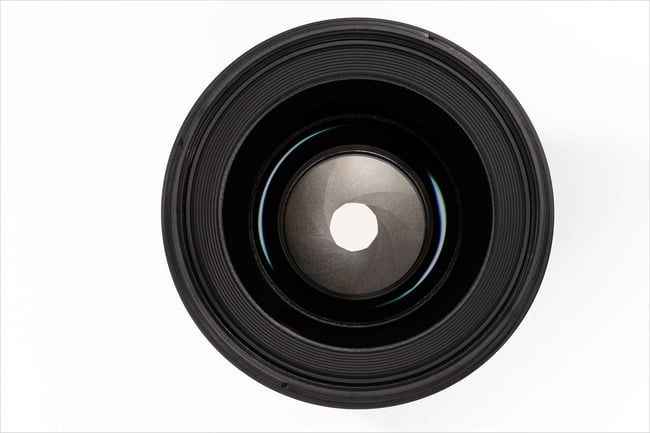 Aperture blades in a lens