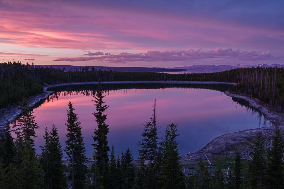 Sunset in Yellowstone NP