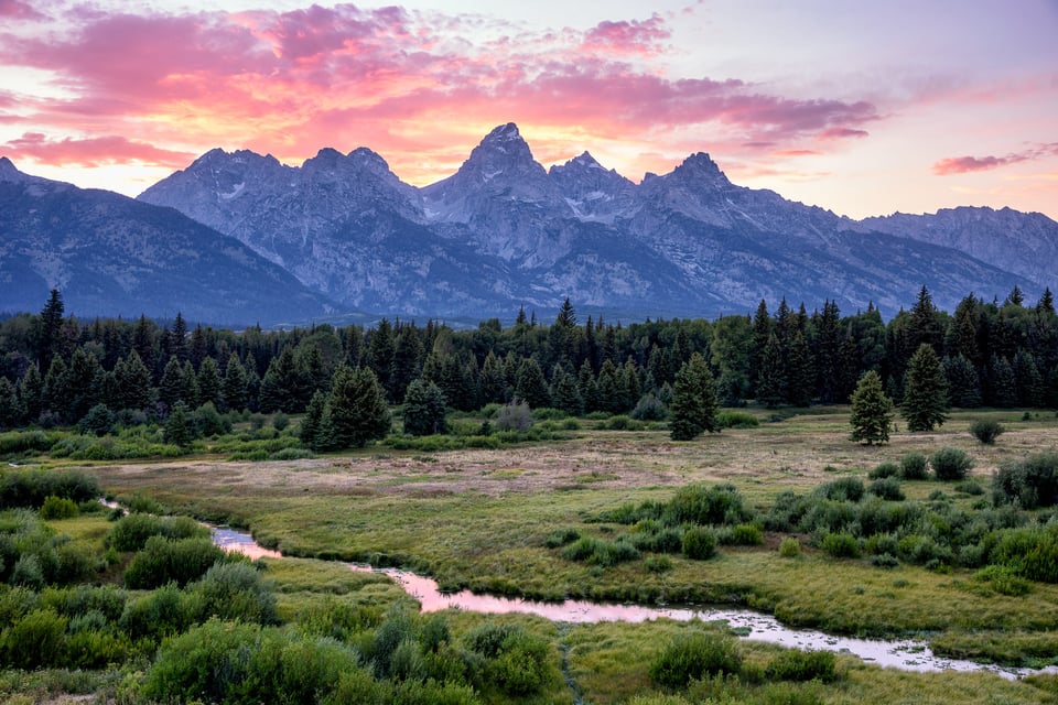 Grand Tetons at Sunset