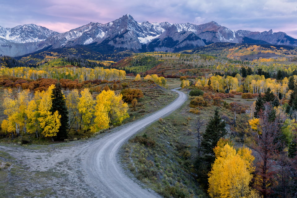 This image from San Juan Mountains of Colorado was photographed in Raw, then converted to JPEG using Lightroom.