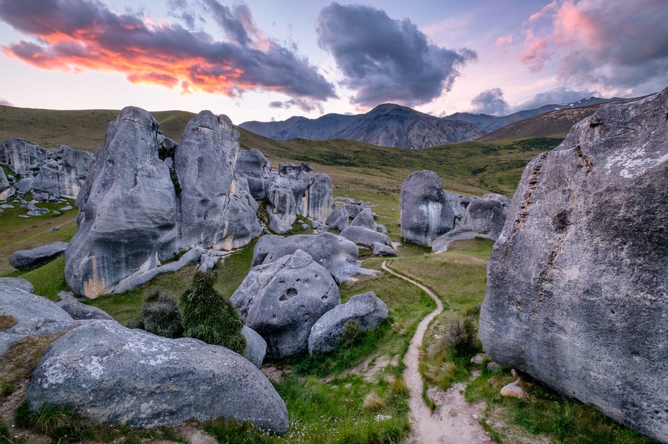 This image of Castle Hill in New Zealand was post-processed in Lightroom and Photoshop.