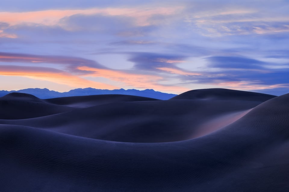 The Mesquite dunes after sunset