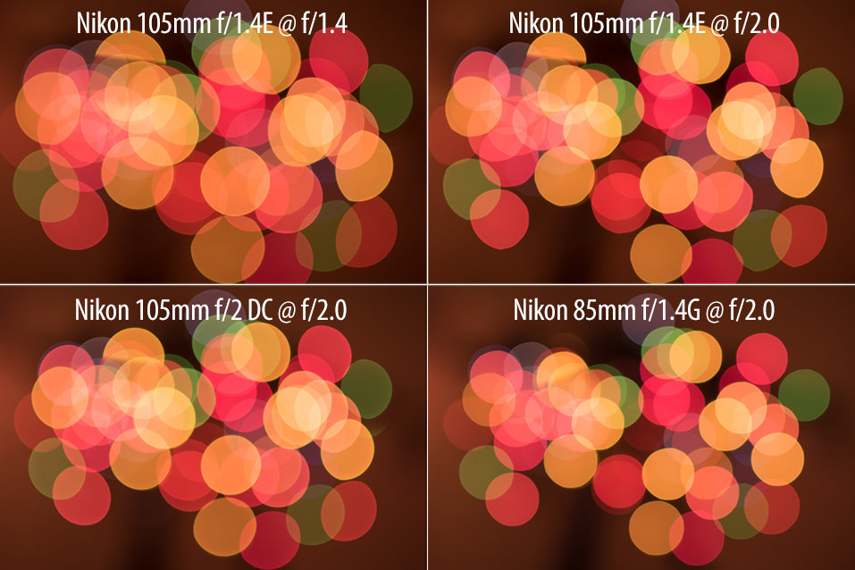 Nikon 105mm f/1.4E Bokeh Comparison