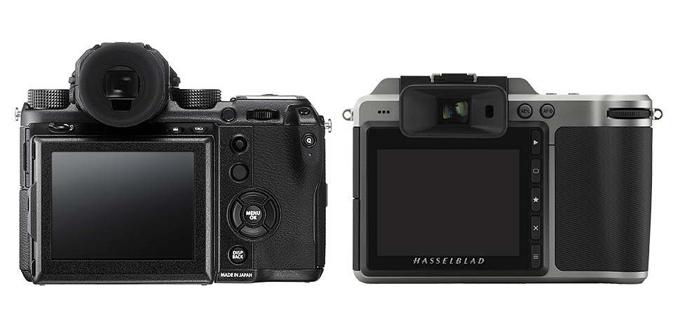 Fuji GFX 50S vs Hasselblad X1D-50c Back View