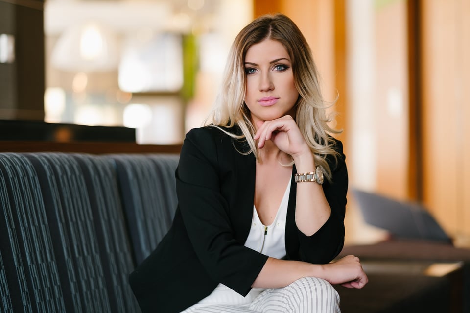 A portrait of a businesswoman, captured with Fuji XF 56mm f/1.2 R