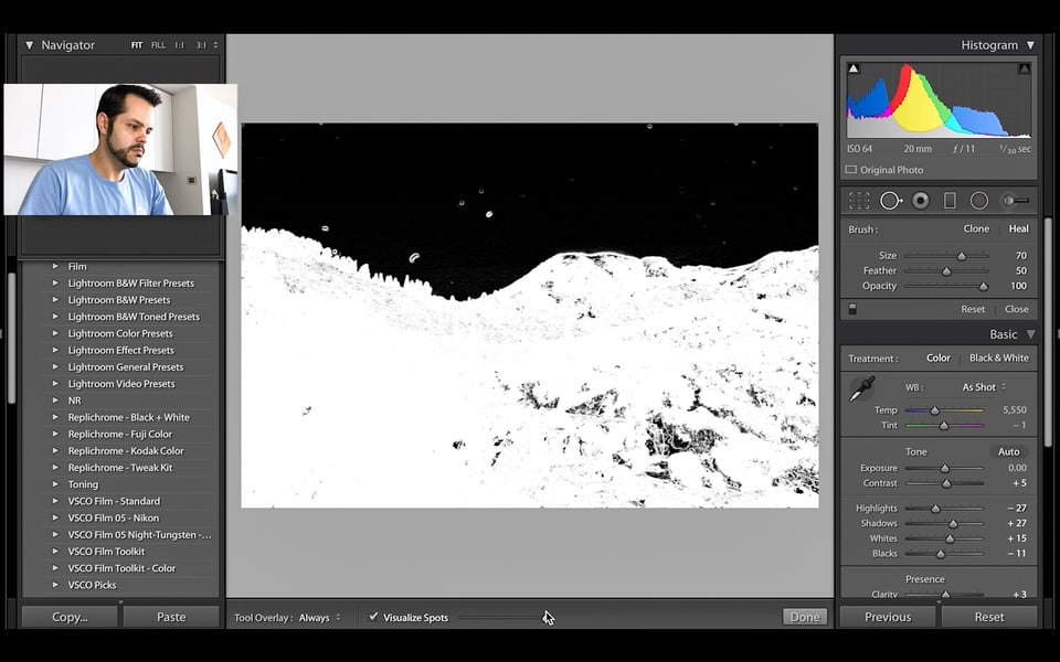 Lightroom Spot Visualization Tool 