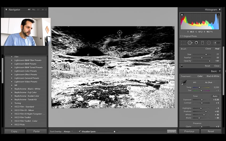 Lightroom Spot Visualization Tool 