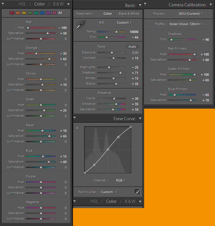 Base Image Lightroom Settings