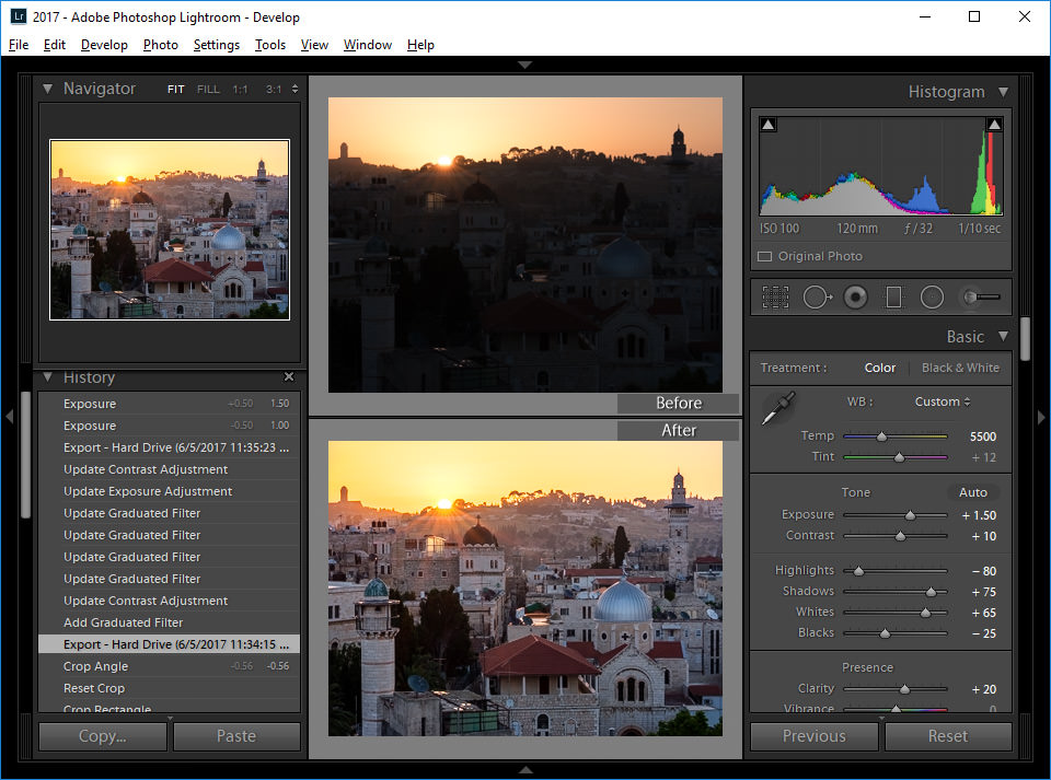 Lightroom Change Before