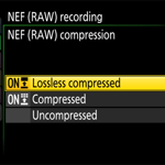 Nikon D810 RAW Options