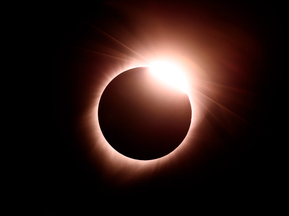 Solar Eclipse Diamond Ring. Captured with Nikon D810 DSLR camera