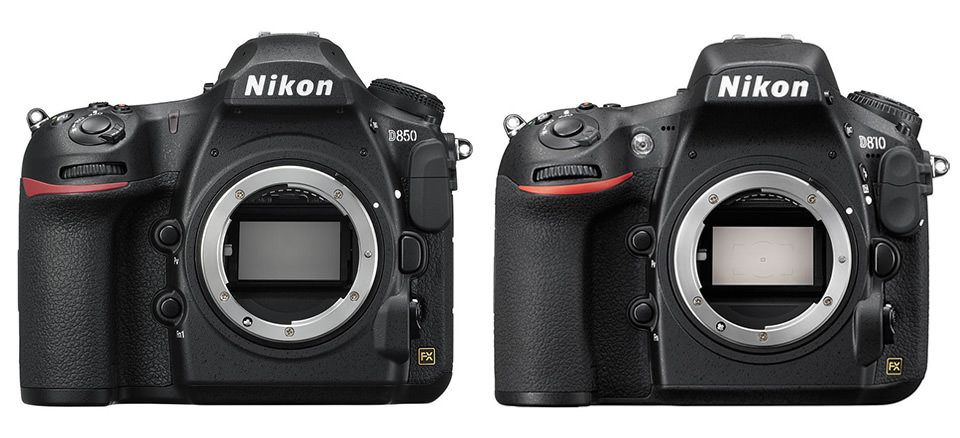 Nikon D850 vs D810 Front