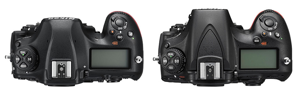 Nikon D850 vs D810 Top