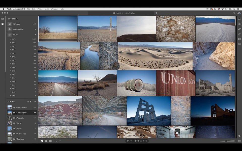 Lightroom CC layout