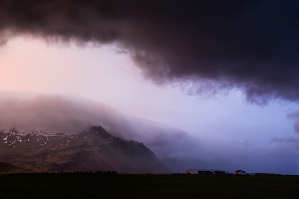 Small foreground and big sky