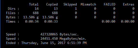 Synology DS1817+ File Copy