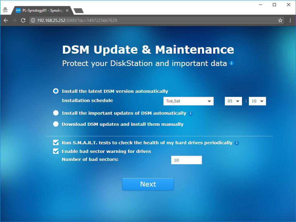 Synology DSM Update Schedule